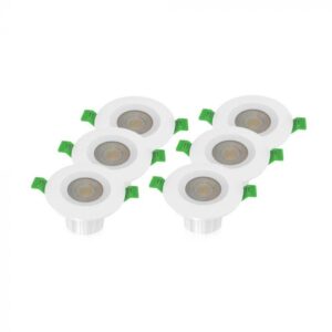 V-TAC 5W / 8W LED FIRE RATED DOWNLIGHT CCT ECO PACK OF 6