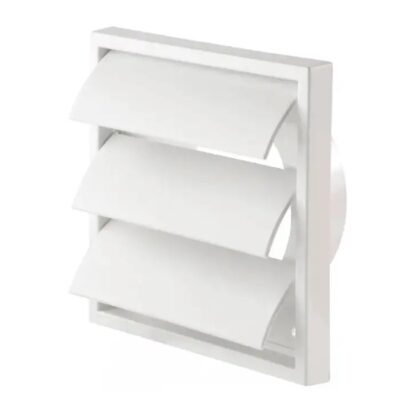 100mm 4 INCH GRILLE GRAVITY SHUTTER WHITE
