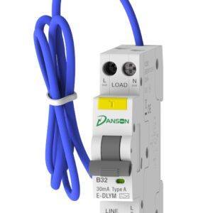 DANSON 32A MINIATURE RCBO B CURVE TYPE A 30mA 6kA