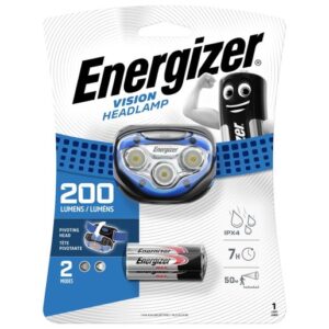 ENERGIZER 200 LUMEN LED VISION HEADLIGHT WITH 3 x AAA