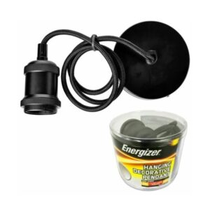 ENERGIZER PENDANT LIGHT MATT BLACK E27 ES 1.2M