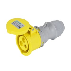 DANSON INDUSTRIAL COUPLER 32A 3 PIN 110V-130V YELLOW