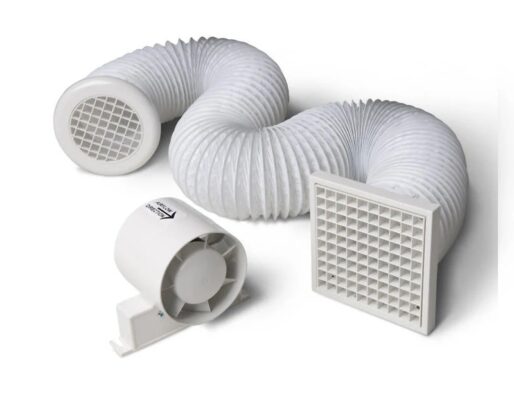 CED In-Line 100mm 4 inch Extractor Duct Fan Kit Timer 100mm