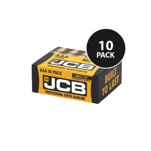 JCB AAA ALKALINE BATTERIES TRADE PACK OF 10