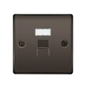 BG NEXUS RJ45 DATA SOCKET BLACK NICKEL
