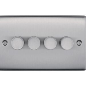 BG NEXUS 4G 2 WAY LED DIMMER SWITCH BRUSHED CHROME