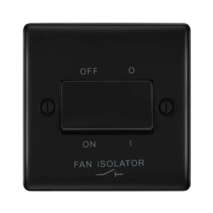 BG NEXUS FAN ISOLATOR SWITCH MATT BLACK