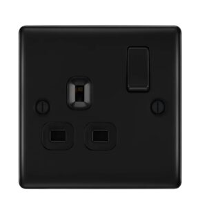 BG NEXUS SINGLE SOCKET 13A MATT BLACK