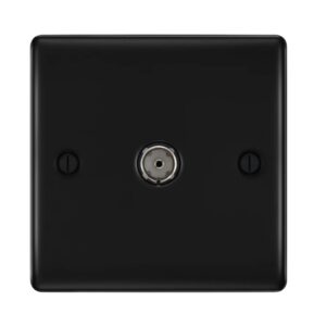 BG NEXUS TV COAX AERIAL SOCKET MATT BLACK