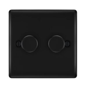 BG NEXUS 2G 2 WAY LED DIMMER SWITCH MATT BLACK