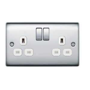 BG NEXUS DOUBLE SOCKET POLISHED CHROME