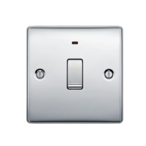 BG NEXUS 20A DOUBLE POLE SWITCH POLISHED CHROME