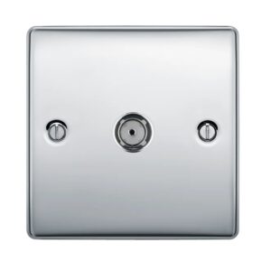 BG NEXUS TV COAX AERIAL SOCKET POLISHED CHROME