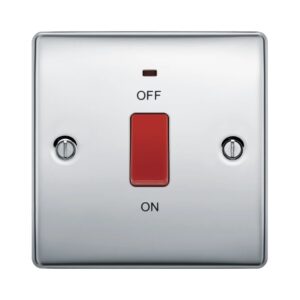 BG NEXUS 1G 45A SWITCH NEON POLISHED CHROME