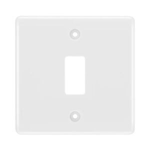 BG GRID FRONT PLATE 1 MODULE WHITE