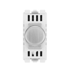 BG GRID BRUSHED CHROME LED DIMMER SWITCH MODULE 2 WAY