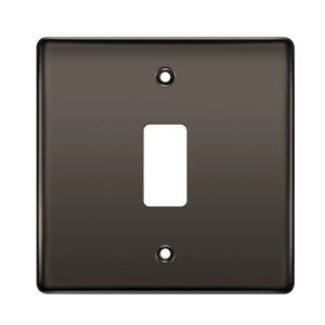 BG GRID BLACK NICKEL 1G SINGLE FRONT PLATE