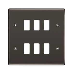 BG GRID BLACK NICKEL 6G FRONT PLATE