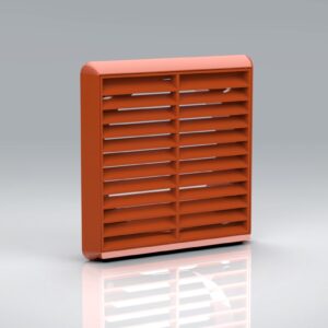 VERPLAS 100MM LOUVERD GRILLE FLY SCREEN TERRACOTTA