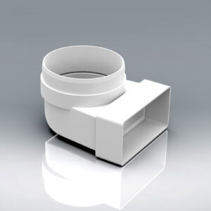 VERPLAS 110x54mm ELBOW BEND RECTANGLE TO ROUND