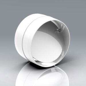 VERPLAS DUCTING 100MM ROUND BACK DRAFT SHUTTER