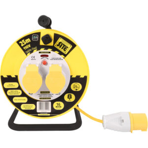 CED 25 METRE 110V EXTENSION REEL LEAD YELLOW