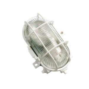 POWER MASTER OUTDOOR WALL BULKHEAD OVAL WHITE ES E27