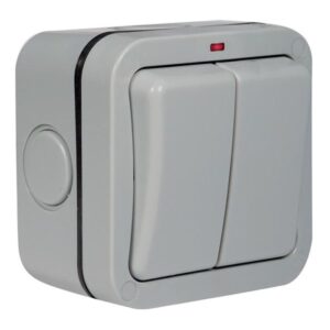 BG WEATHERPROOF 2 GANG 2 WAY SWITCH IP66 WP42