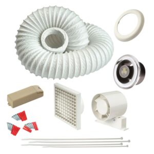 CED 4 INCH INLINE EXTRACTOR FAN TIMER WITH LIGHT