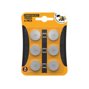 JCB CR2032 Lithium Coin cell battery pack of 6