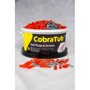 COBRA TUB SCREWS PLUGS RED QUANTITY 1000