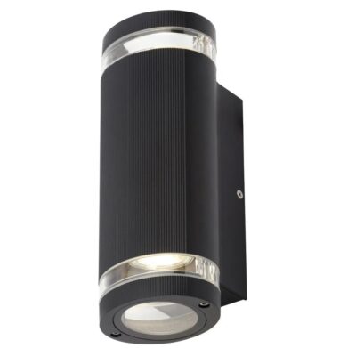 Zinc Helix Aluminium Wall light Dual GU10 Black